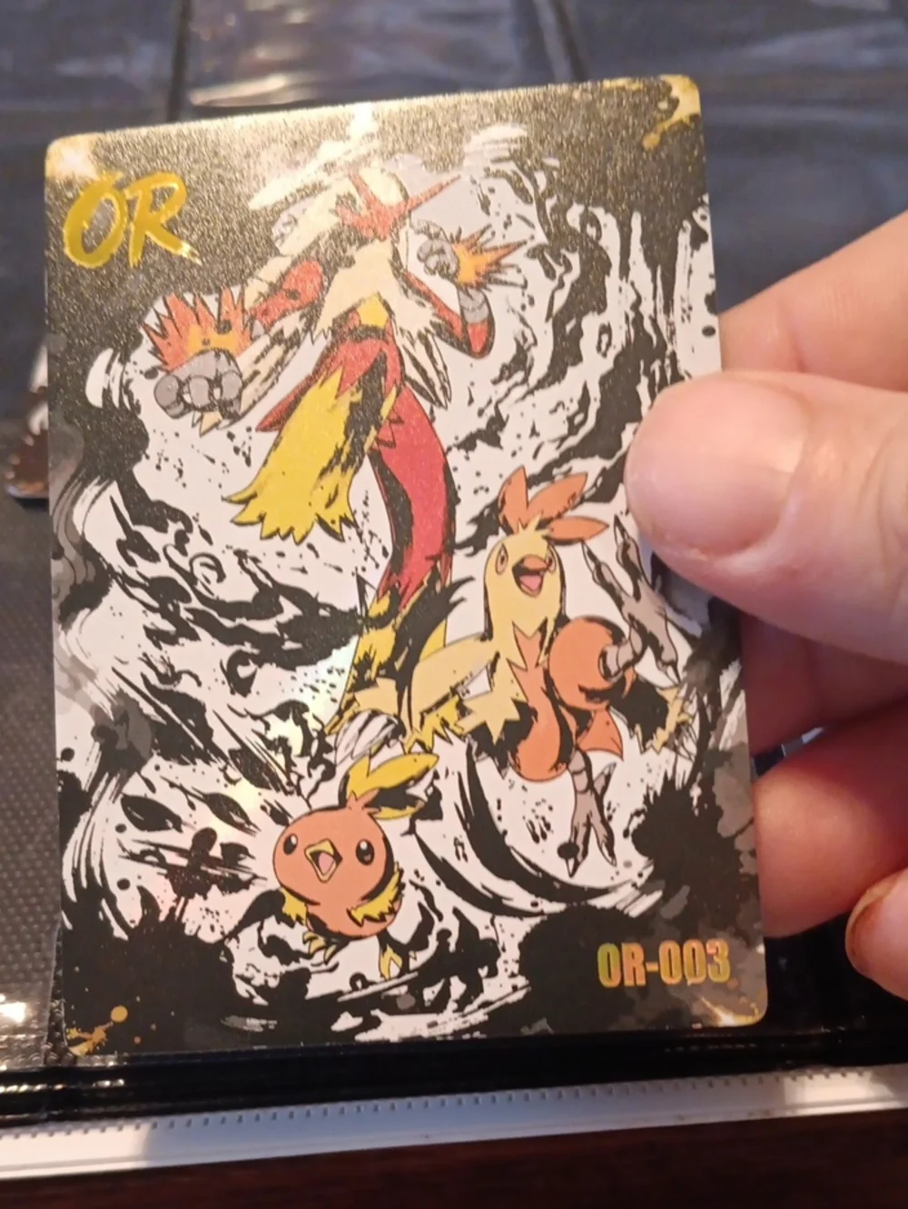 Pokemon Trading Card OR-003 Black, Yellow, Red
